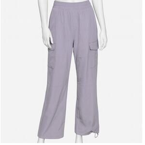 Mondetta Lavender Cargo Pants Small Petite | Lightweight Elastic Waist Utility